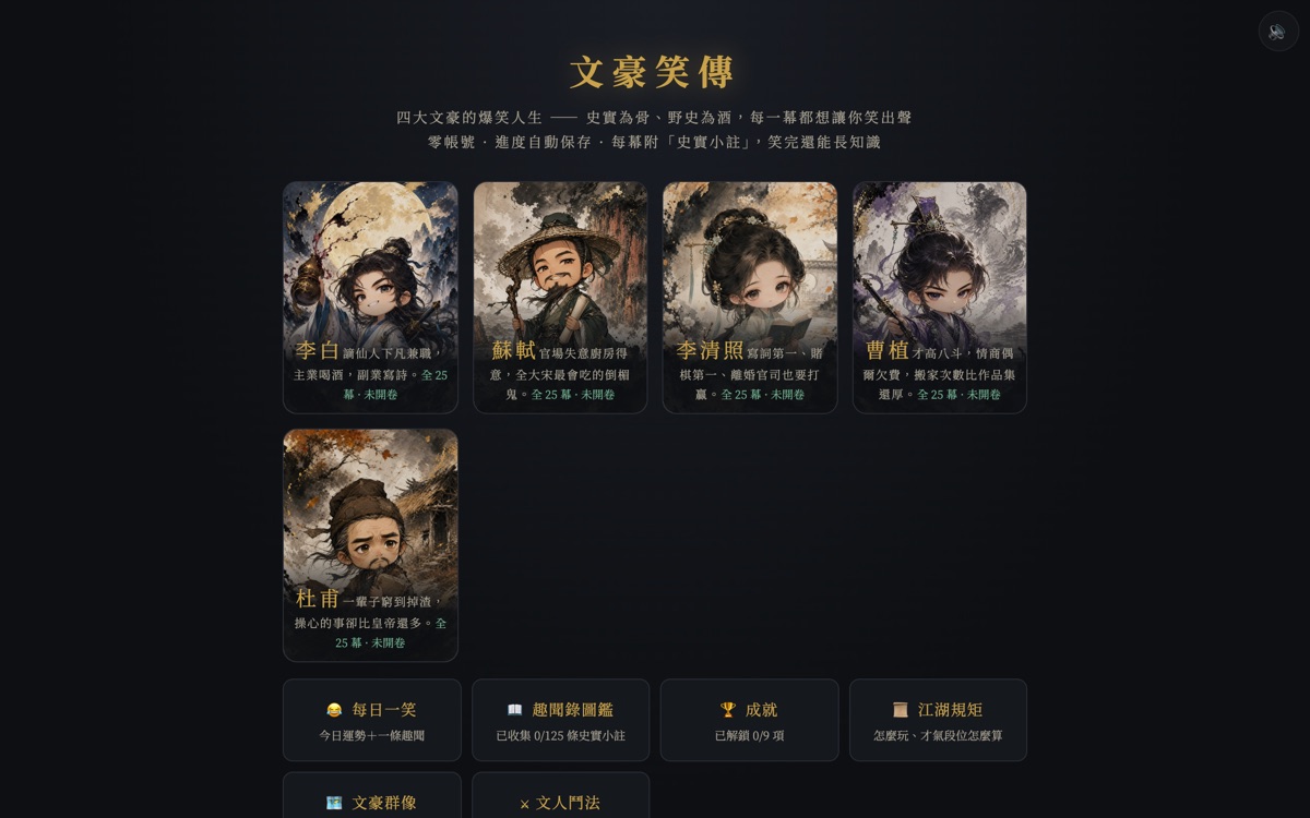 文豪笑傳畫面預覽